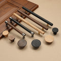Modern Minimalist Retro Natural Wood Cabinet Door Handle Cupboard Drawer High-end Luxury Wardrobe Handle