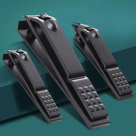 Professional Durable Black Carbon Steel Nail Clipper for Home & Personal Use Sharp Nail Cutters for Fingers & Toes Laser Logo