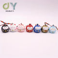 Wholesale Cute Cartoon Mini Lucky Cat Water Piano Bell Hand-Knitted Copper Pendant Keychain