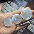 Natural White Lip Shell Mother of Pearl Round Circle Discs Shell