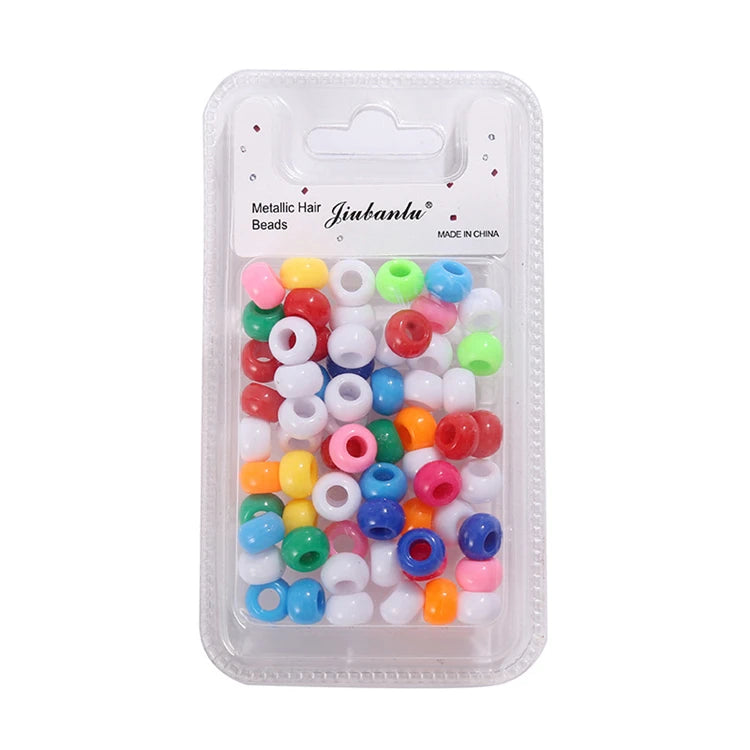 Colorful Dreadlocks Hair Beads Resin Dirty Braid Cuffs Clips African Style Big Hole Accessory for Women Kids