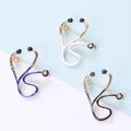 Cartoon Metal Brooch Pin Doctor and Nurse Stethoscope Brooch for Cloth Decoration