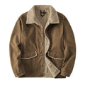 Men  Corduroy Casual Sherpa Fleece Bomber Jacket Tactical Winter Coat Multi-Pocket Men's Jacket