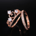 CAOSHI Wholesale New Fashion Rings Set Jewelry European American Creative Handmade Princess Crown Zircon Ring Set for Women