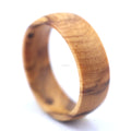 POYA Wholesale 8mm Olive Wood Nature Simple Wooden Ring Unisex Promise Anniversary Jewelry