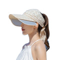 Summer Sun Visor Women Adjustable Golf Cap with Retractable Brim UV Protection Beach Travel backless hat Tennis Sport Hats
