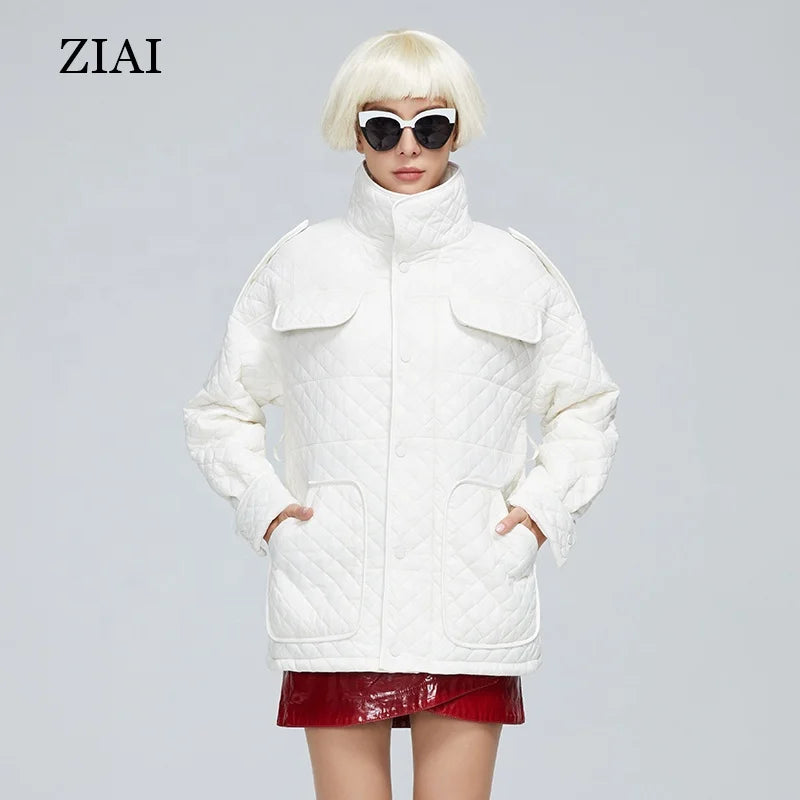 ZIAI New Fashion Clothes Women Wholesale Top Quality Long Sleeve Women Spring Coat With Belt