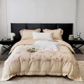 Wholesale Princess Style Flower Embroidery Duvet Cover With Pillowcases Bed Sheets Twin Queen king Size Comforter Bedding Set