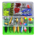 101PCS Lure Kit Set Spinner Crankbait Minnow Popper VIB Paillette Soft Hard Spoon Crank Baits Fishing Hooks Pliers