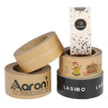 Self Adhesive Biodegradable Brown  Fiber Reinforced Paper Tape Printed  Water Tape Custom Shipping  Gummed  Paper Kraft Tape