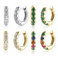 FUAMAY 2026 Gold Plated Sterling Silver Jewellery Colourful rainbow Pride Hoop Earrings Stock S925 Ear Rings Small for Woman