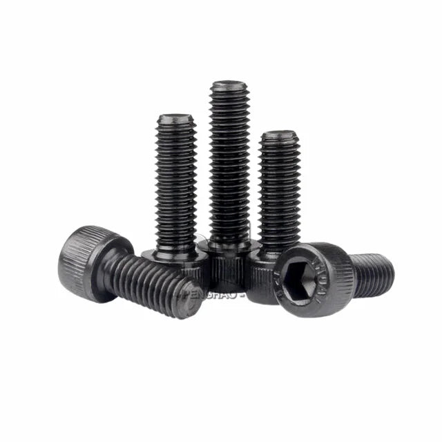 Carbon Steel Grade 12.9 Blackened Galvanized Cup Head Hexagon Socket Head Screw with Hard Cylindrical Head Bolt M2-M5