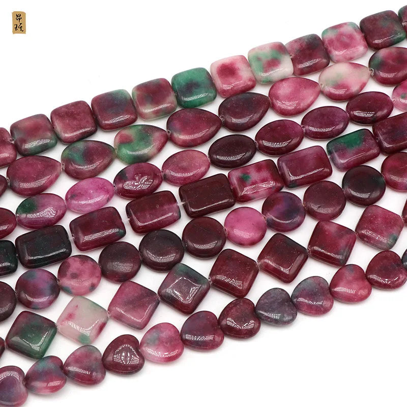 Teardrop Natural Stone Dyed Colored Tourmaline Loose Beads for Jewelry Making DIY Necklace and Bracelet for Women