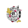 Fashion DIY Metal Big Hole Butterfly Brand Bracelet Beads for Jewelry Making