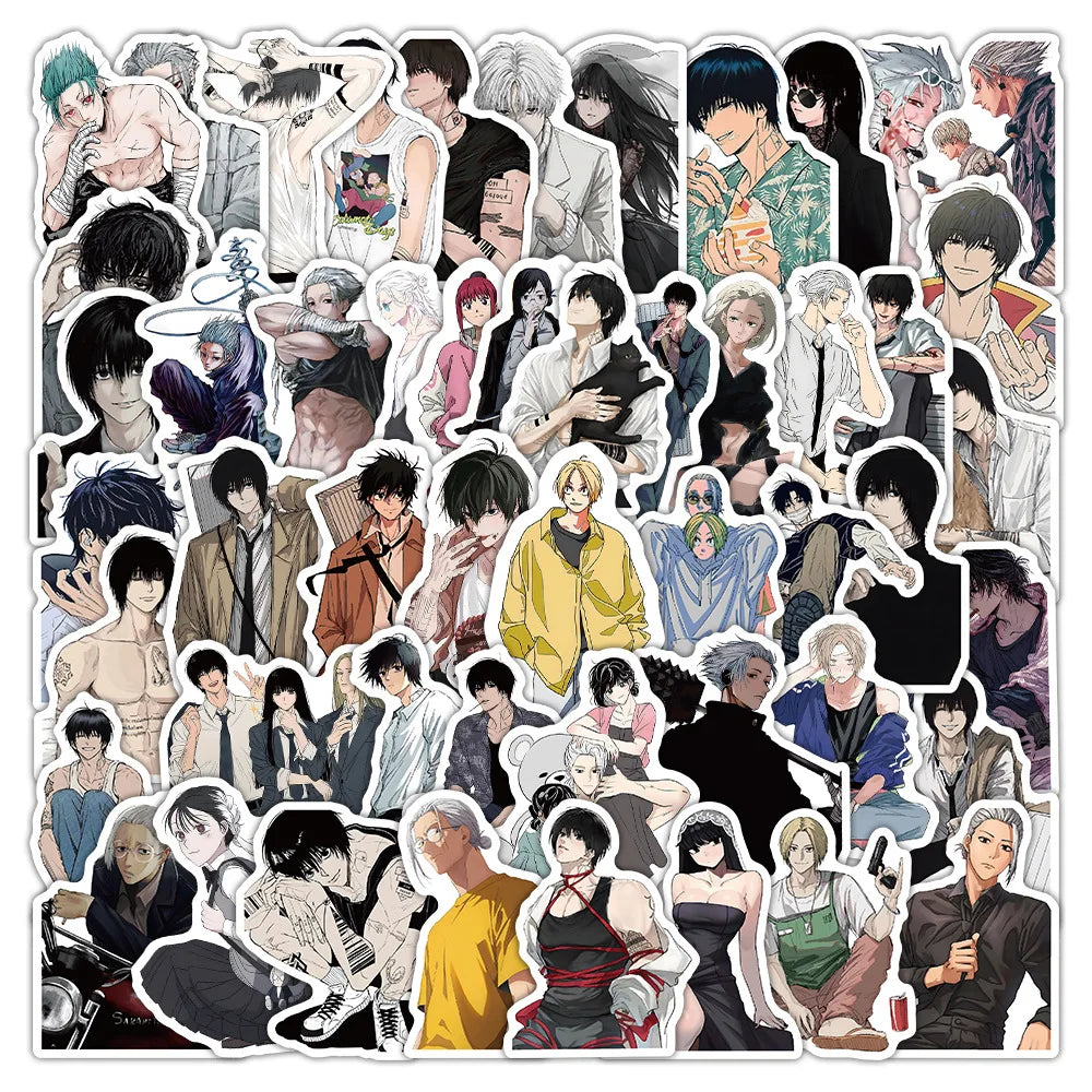 54PCS Cool japanese dynamic manga Sakamoto Days Sticker