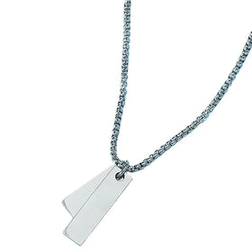 Hot Stainless Steel Double-sided Polished Pendant Jewelry Personalized Sweater Necklace Customization