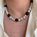 Anniversary Jewelry Stylish Heart-Shape Beaded Necklace with Natural Diamonds and Healing Stones