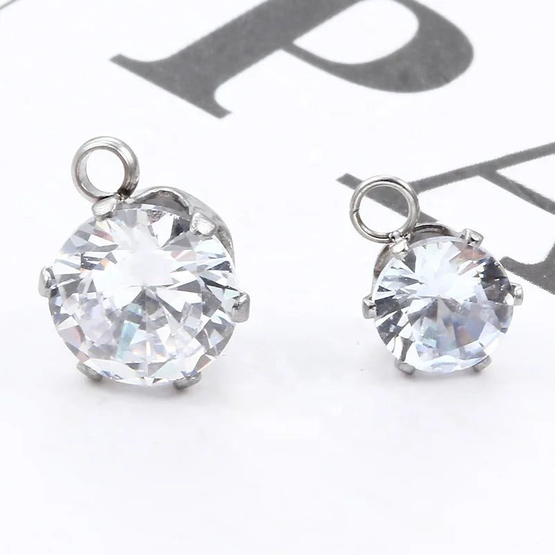 High Quality Luxurious and Zircon 2 Holes Circular Connect Charms DIY Pendants Jewelry Making