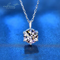 925 Sterling Silver 1- 2 Carat Round Excellent Cut Pass Diamond Test D Color Moissanite Wedding Pendant Necklace Fine Jewelry