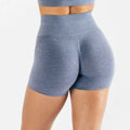 Custom Logo Seamless Women High Waist Scrunch Biker Shorts Sportswear Workout Tight Yoga Shorts