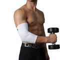 JINGBA Custom White Compression Sleeve Elbow Brace Wholesale for Men Women's Sports Protection Basketball Baseball Golf Lifting