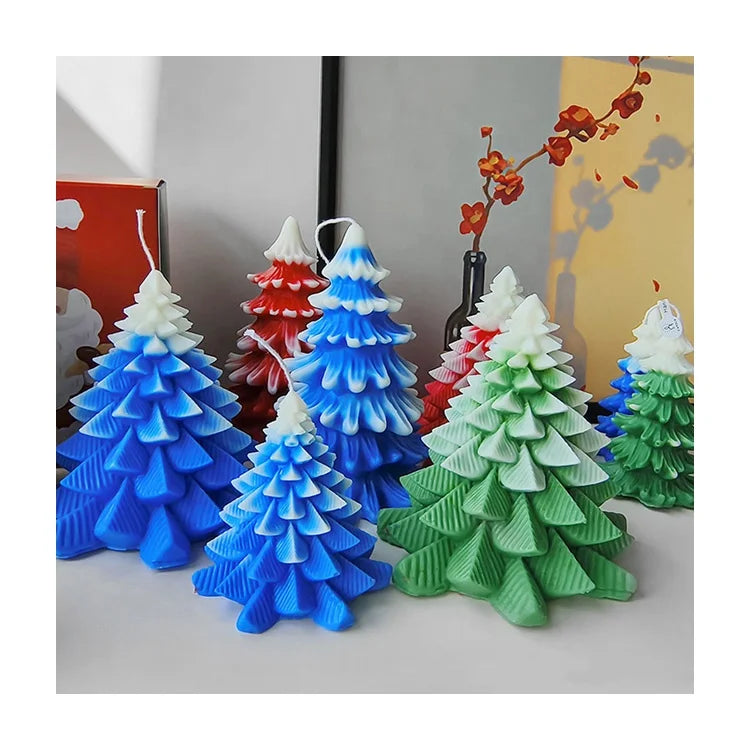 Christmas Tree Scented Candle Pine Shape Wax Candles for Housewarming Gift Party Decoration