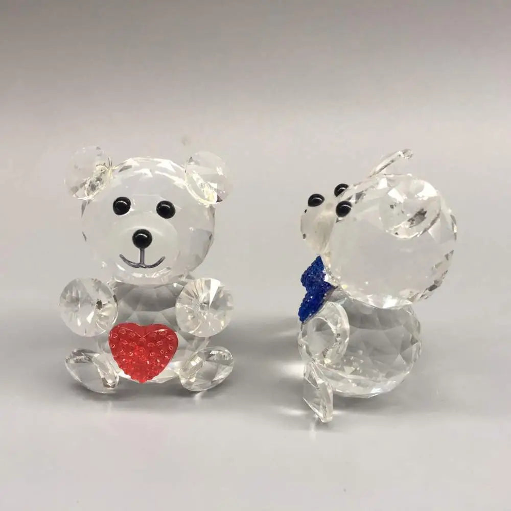 Collection Crystal Bear Craft Cute Crystal Teddy Bear Sculpture for Giveaway Gift