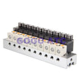 GOGO Plastic Normally Closed Type Two-way 3-way 10mm Miniature Pneumatic Solenoid Valve DC12v 24V Miniature Manifold Solenoid Valve