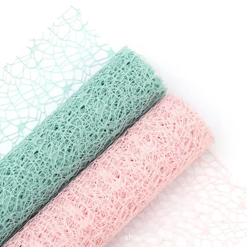 Wholesale Flower Packaging Material DIY Bouquet Art Colorful Mesh Flower Wrapping Paper for Flower Shop