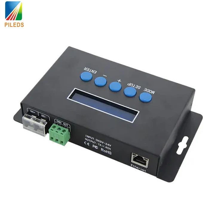 BC-204 New Invention Artnet to SPI and DMX Ethernet Port Led Moving Display Board Pixel Light Controller