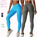 Custom Seamless Women's High Waist Yoga Pants Fashion Soild Color Women Sportswear Workout Scrunch Leggings