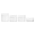 Customs logo 50g 100g 100g 150g PCR Matte White PP Jar with Spoon Tweezer Flip Top Cap Jar