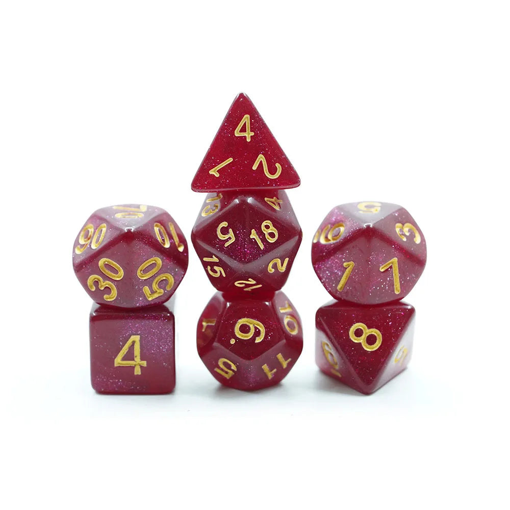 Monochrome Resin Round Corner Dice for DND Games 16mm Polyhedral Board Game Dice