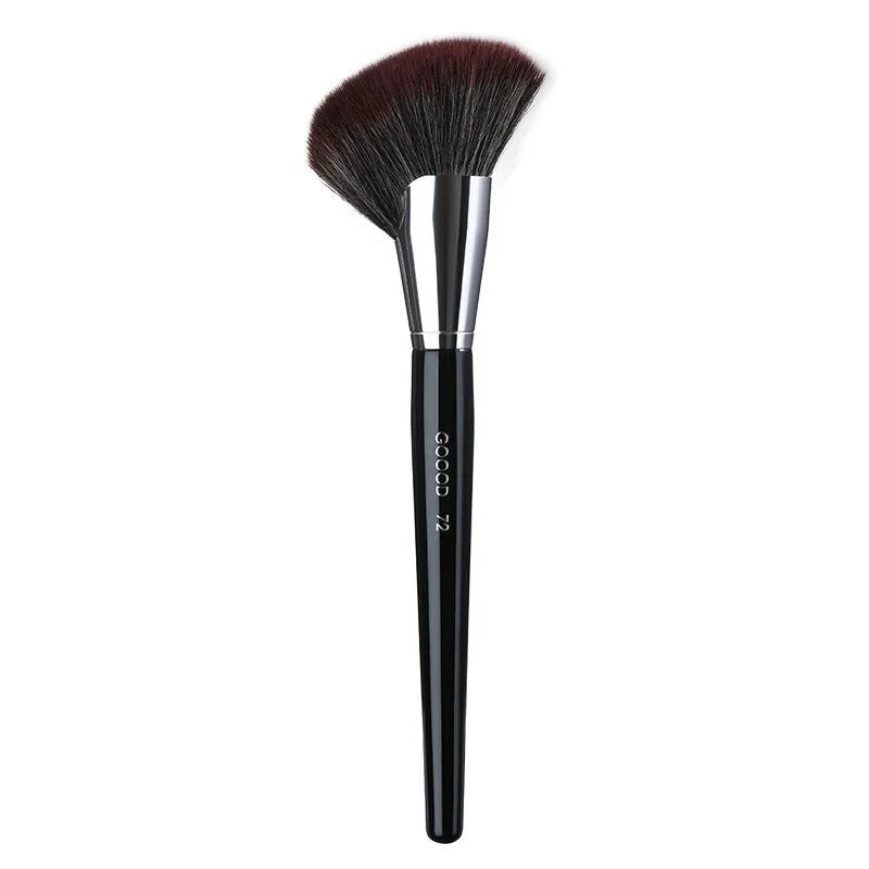 Customized Logo New Design Angular Foundation Concealer & Blush Brush Wood Handle Soft Synthetic Hair Face Makeup Shaving Brush