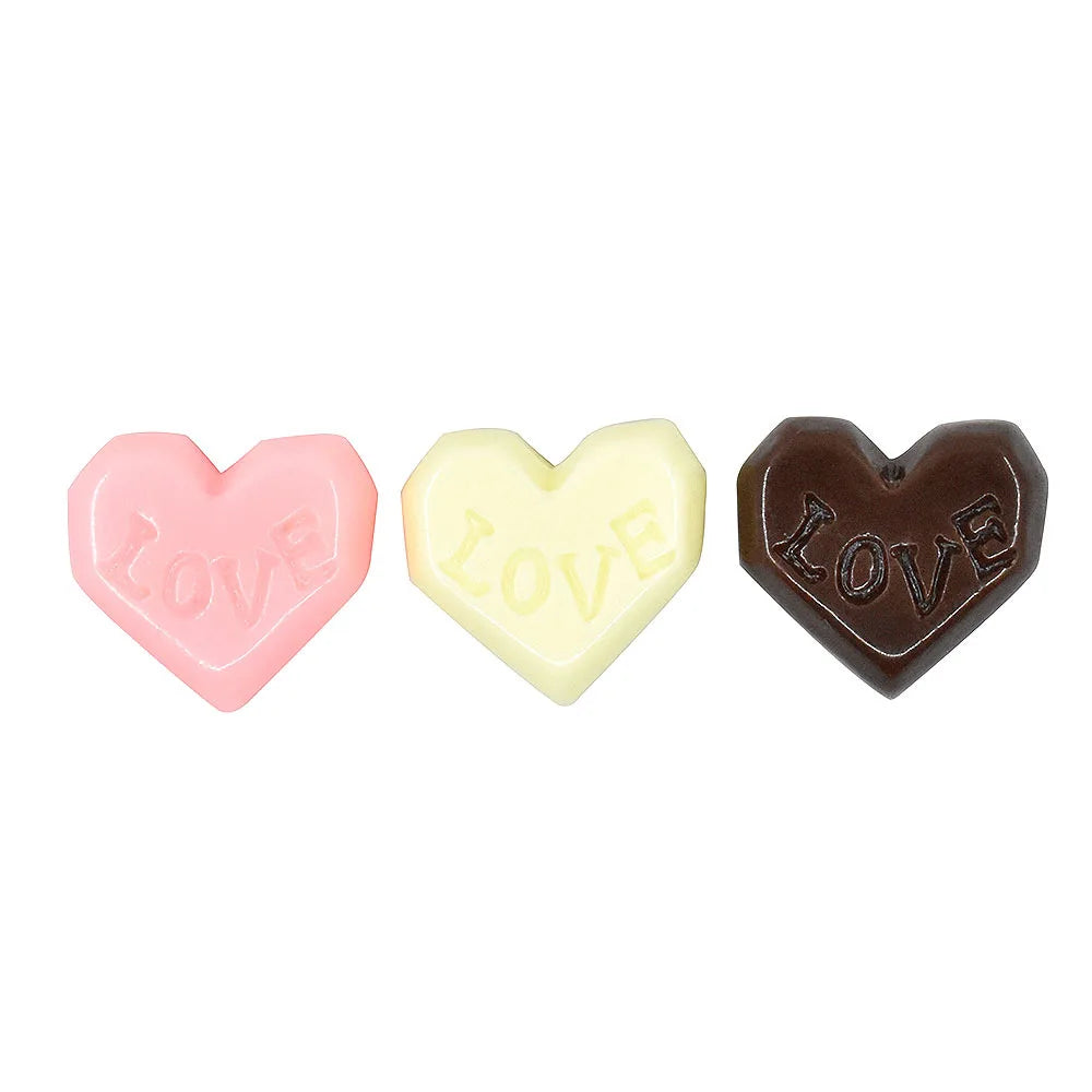 Best Price Heart-shaped Chocolate Flatback Resin Cabochon for DIY Doll House Miniature Food Phone Case Decoration