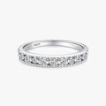 Ailmay Real 925 Sterling Silver Clear Zircon Finger Ring Stackable Round Rings for Women Wedding Engagement Fine Female Jewelry