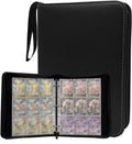 Portable 9-Pockets 50 Pages 900 Pockets Card Binder Waterproof PU Zip Zipper Seal for Trading Sports Game Card Collection Album