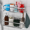 Self Adhesive Modern Wall Mounted Shower Caddy Shelf Stainless Steel Bathroom Storage Bracket