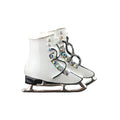 Silver Tone Crystal Ice Skate Brooches Rhinestone Shoes Brooch Pin Sport Theme Lapel Pin