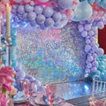 Favor Gift Supply Decor Equipment 3d Iridescent Bling Custom Shimmer Sequin Wall Backdrop Wedding Decoration Advertisement Board