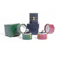 Mini Fancy Pu Leatherette Gift Jewelry Box Empty Boxes to Sell Jewelry Western Standing Octagon Shape Royal Blue