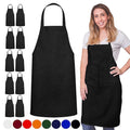 Wholesale Custom Logo Cotton Polyester Waterproof Chef Cooking Aprons for Cafe Restaurants Kitchen Apron