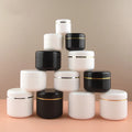 Cosmetic White Body Jars PP Plastic Double Wall 10g-500g (Including 50g) Screw Lid Custom Printing for Lotions