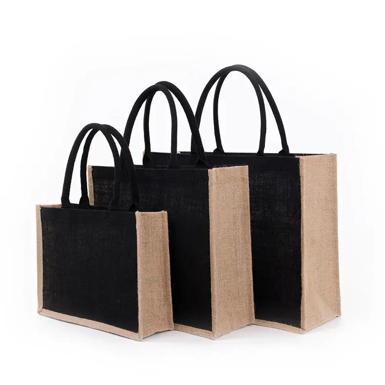 Cheap Custom Logo Printed Eco Recycle Natural Eco Friendly Reusable Jute Burlap Linen Shopping Tote Bag
