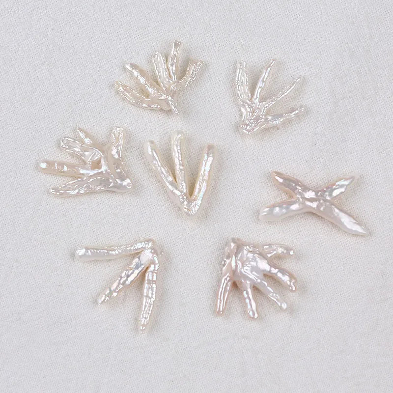 Wholesale Chicken Claw Irregular Shaped White Purple Natural Freshwater Pearl Bead Baroque