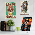 Mexico Day of the Dead Tin Sign Vintage Wall Decorative Metal Posters for Gift Festival Home Decor