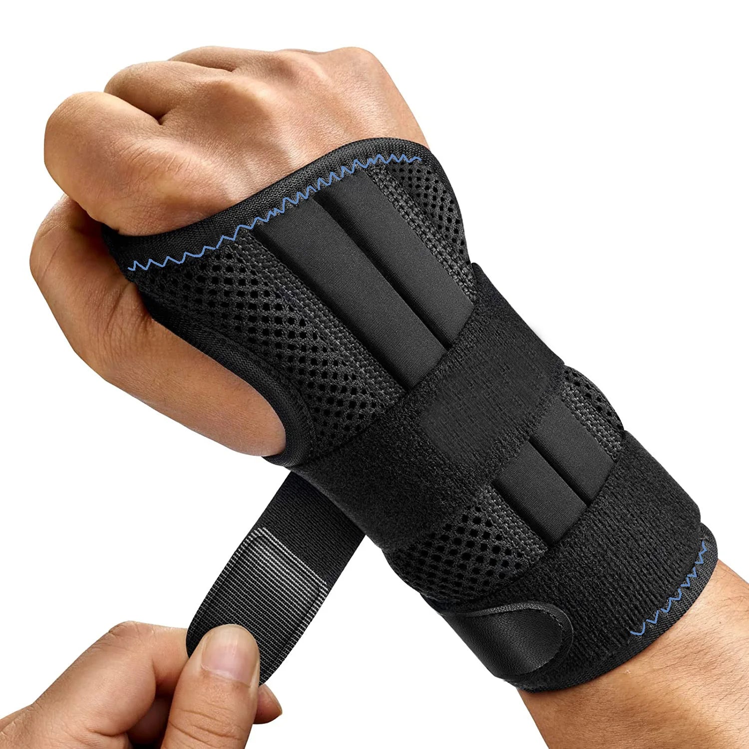 Adjustable Night Wrist Sleep Support Brace with Loop & Hooks Wrist Brace Orthopedic Brace Wrist Support Splint