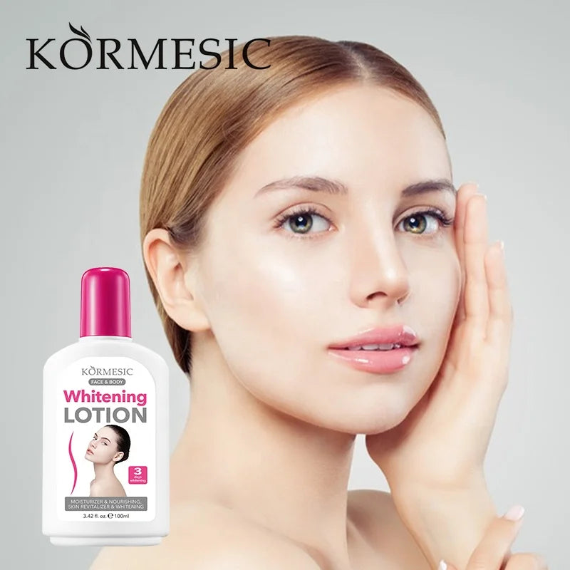 KORMESIC OEM Wholesale Private Label Organic Vegan extra Strong Whitening Face Body Lotion for African Skin