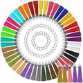 DIY 55mm Suede Leather Tassel Pendant with Jump Rings for Key Chain Jewelry Bags Clothes Fiber Fringe Trim Tassels Charm