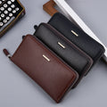 Hot Sell Multi Function Card Holder Long Men Wallets Full Grain pu Leather